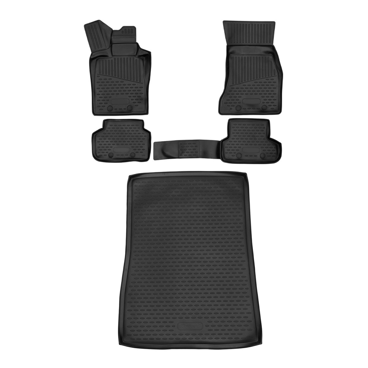 BMW 7 SERIES G12 LONG Floor-Trunk Mats - Omac - 3D - Black - '16-'22